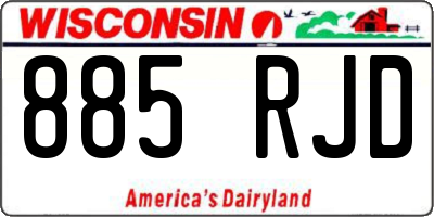 WI license plate 885RJD