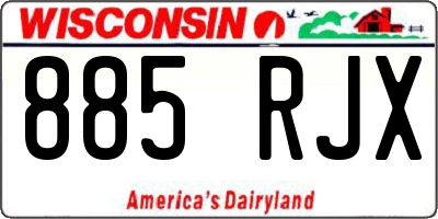 WI license plate 885RJX