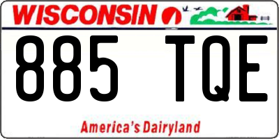 WI license plate 885TQE