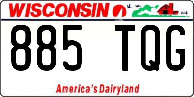 WI license plate 885TQG