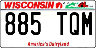 WI license plate 885TQM