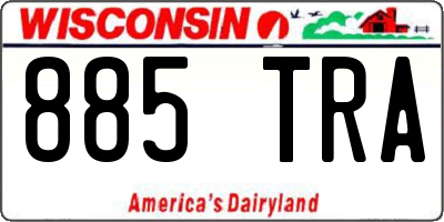 WI license plate 885TRA