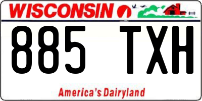 WI license plate 885TXH