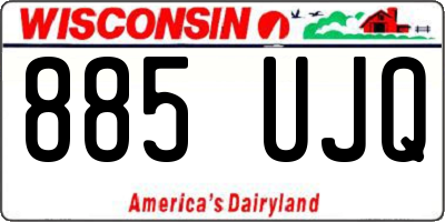 WI license plate 885UJQ