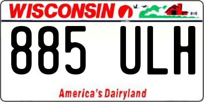 WI license plate 885ULH