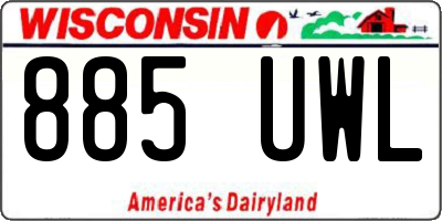 WI license plate 885UWL