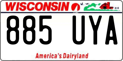 WI license plate 885UYA