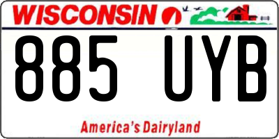 WI license plate 885UYB