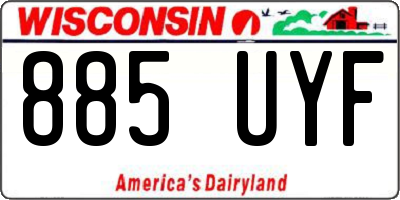 WI license plate 885UYF