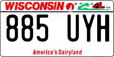 WI license plate 885UYH