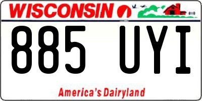 WI license plate 885UYI