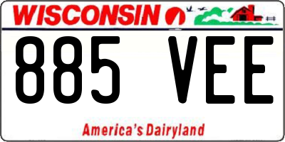 WI license plate 885VEE