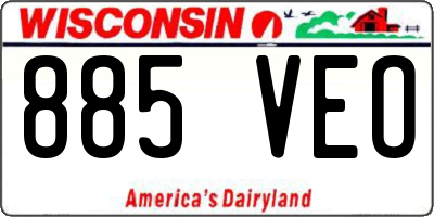 WI license plate 885VEO