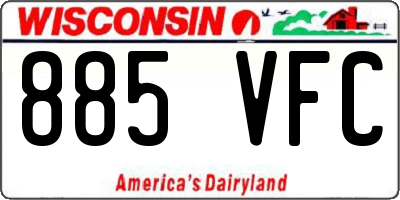 WI license plate 885VFC