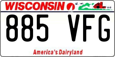 WI license plate 885VFG
