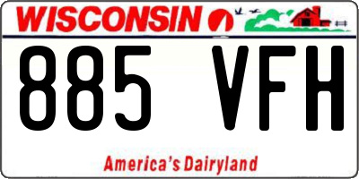 WI license plate 885VFH