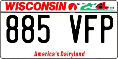 WI license plate 885VFP