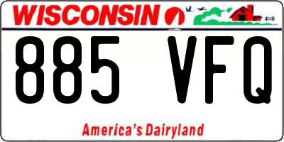 WI license plate 885VFQ