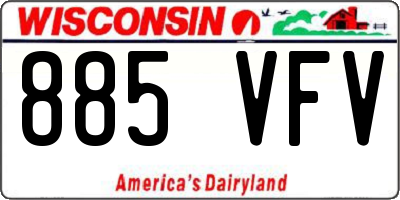 WI license plate 885VFV
