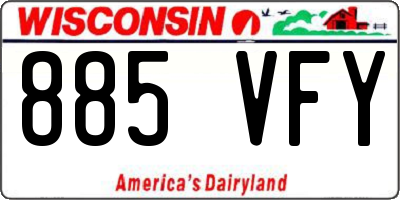 WI license plate 885VFY