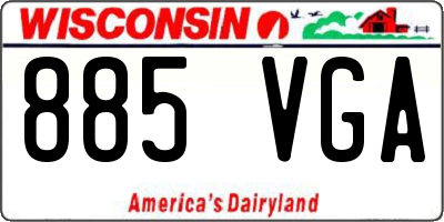 WI license plate 885VGA