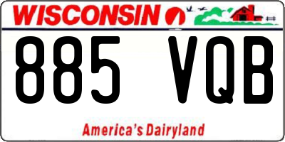WI license plate 885VQB