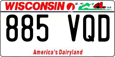 WI license plate 885VQD
