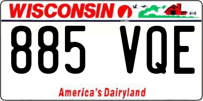 WI license plate 885VQE