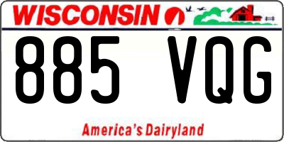 WI license plate 885VQG