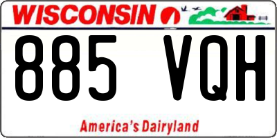 WI license plate 885VQH