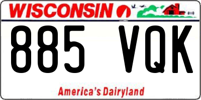 WI license plate 885VQK