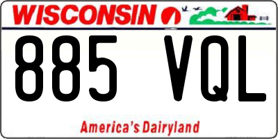 WI license plate 885VQL