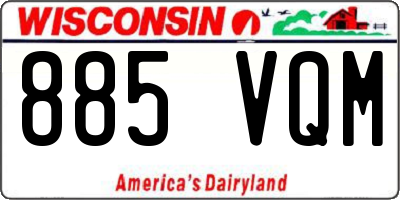 WI license plate 885VQM