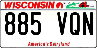 WI license plate 885VQN