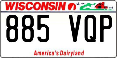 WI license plate 885VQP