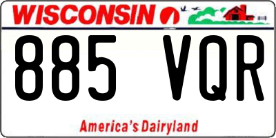 WI license plate 885VQR