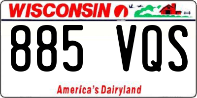 WI license plate 885VQS