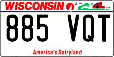 WI license plate 885VQT