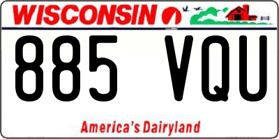 WI license plate 885VQU