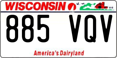 WI license plate 885VQV