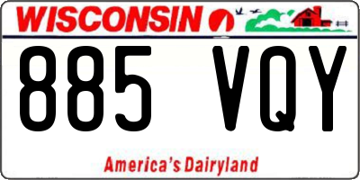 WI license plate 885VQY