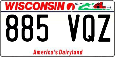 WI license plate 885VQZ