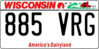WI license plate 885VRG