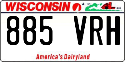 WI license plate 885VRH