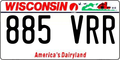 WI license plate 885VRR