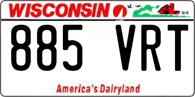 WI license plate 885VRT