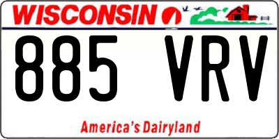 WI license plate 885VRV