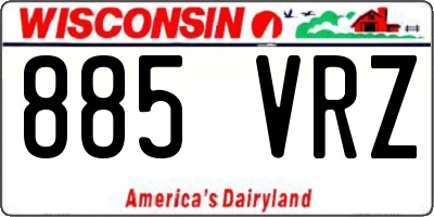 WI license plate 885VRZ