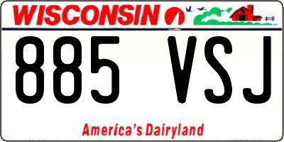 WI license plate 885VSJ