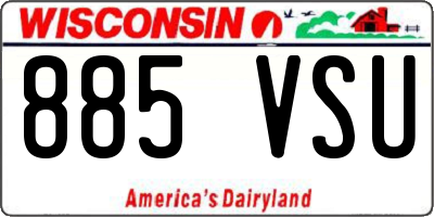 WI license plate 885VSU